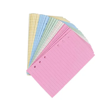 Бумага для отрывных листов A6 с цветной линейкой, 50 Страниц, 17,2 x 5 x 1 см, Бумага-наполнитель с 6 отверстиями, Бумага для отрывных листов, Цветная бумага для блокнота,