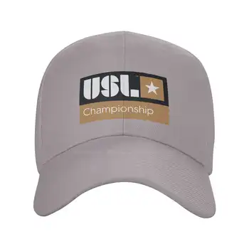 Модная качественная джинсовая кепка с логотипом Объединенной Футбольной лиги (USL), Вязаная шапка, бейсболка