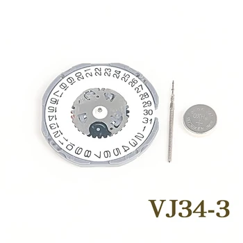 Механизм VJ34 новые часы кварцевый механизм дата 3/6 две стрелки механизм VJ34B детали для часов
