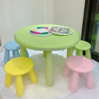 Набор столов и стульев для детского сада детский пластиковый обучающий стол и Стул Детская живопись съемная игрушка бытовой стул