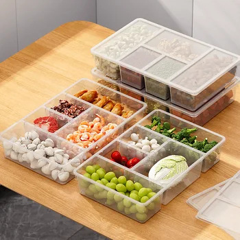 Полезные мелочи для кухонных принадлежностей Контейнеры для хранения продуктов Пластиковые коробки для хранения свежих продуктов Герметичная коробка с крышкой
