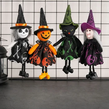 Брелок с тыквой-ведьмой, Кукла на Хэллоуин, Брелок для ключей для сумок, Креативный Модный Подвесной Аксессуар в виде Страшного дома, Подвеска