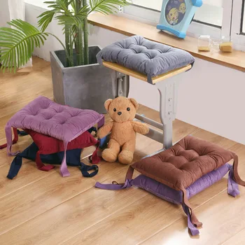 1PC 30x24cm Однотонная теплая шерстяная квадратная подушка для стула, подушка для спинки, набивные подушки для стула, нескользящая накладка для ягодиц