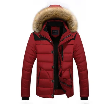 Плюшевая куртка мужского размера, рабочая одежда, Новинка 2023 года, мужская зимняя парка на флисовой подкладке, толстое теплое осеннее пальто с меховым воротником и капюшоном, мужское пальто