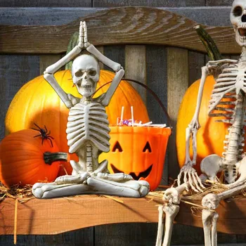 Halloween Yoga Skullguys Праздничные украшения, украшения на Хэллоуин, поделки из смолы, украшения Бесплатная доставка Домашний декор для дома