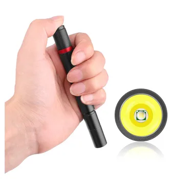 9 см / 13,5 см Светодиодная ручка фонарик карманный брелок Факел Кемпинг Рыбалка Супер маленький светодиодный зажим для ручки Контрольный индикатор батарея AAA