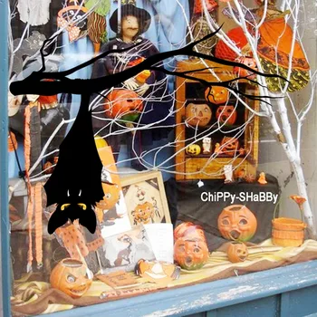 Наклейка с печатью Призрачной Ветви, Тематическая атмосфера вечеринки на Хэллоуин, Наклейка на туалет, Декоративная Наклейка на стену, Самоклеящаяся Наклейка L5