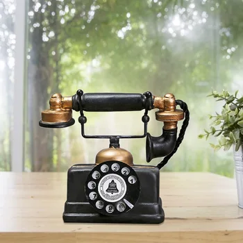 Модель телефона из искусственной смолы в стиле ретро, украшение для домашнего декора в винтажном стиле, изготовленное с достаточной прочностью