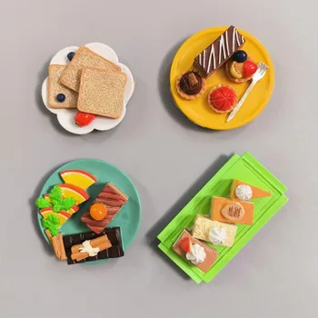 Наклейки на холодильник 3D Food Play Креативные декоративные наклейки из смолы, трехмерные наклейки на холодильник, аксессуары
