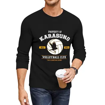 Новая собственность волейбольного клуба Karasuno Haikyuu, длинная футболка, эстетичная одежда, футболки, мужские футболки, повседневный стильный свитер
