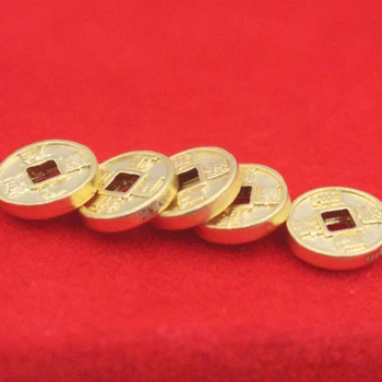 1 шт. подвеска из желтого золота 999 пробы 24 К для женщин в стиле 3D пяти Императорских монет, случайный шарик 8 мм