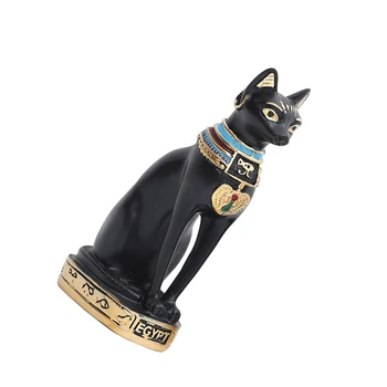 Домашняя фигурка египетского кота, скульптура, гостиная, рабочий стол, прихожая