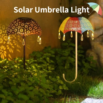 Художественный светильник с солнечным зонтиком IP65, водонепроницаемый светильник для газона, выдалбливают проекционную лампу, автоматическое включение / выключение ландшафтной лампы для декора двора/дорожки
