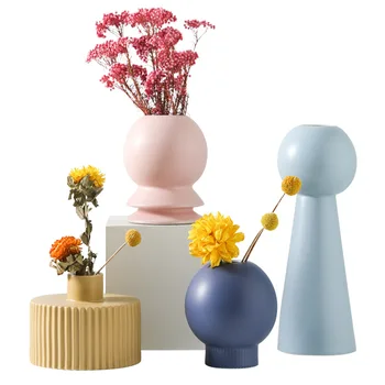 Украшение керамической вазы для гостиной, дома, Креативная Цветочная композиция, украшение из сушеных цветов, цветочек