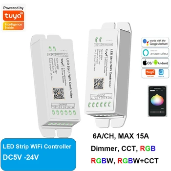 Tuya 4 Зоны Wifi Beacon Remote 2.4G Контроллер 2.4G RF Wifi Remote RGB CCT Strip Light Tuya Smart Life RGB CCT Контроллер