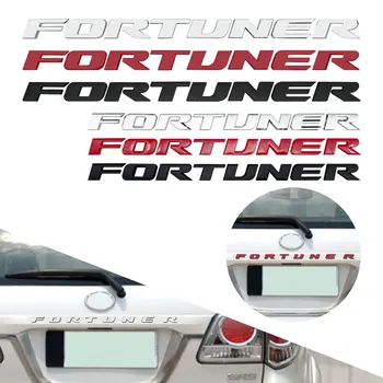 3D Хром Серебристый/Черный/Красный ABS Наклейка на переднюю и заднюю части кузова, Эмблема, Буква Fortuner, Логотип, Аксессуары для стайлинга автомобилей