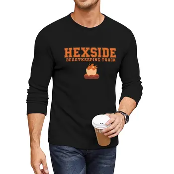 Новая длинная футболка Hexside Beastkeeping Track, футболка с графикой, простые футболки с аниме для мужчин