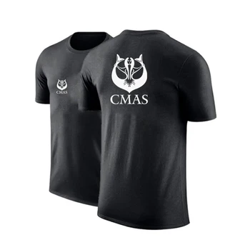 Высококачественная мужская футболка для бега с аквалангом CMAS, Быстросохнущая футболка для фитнеса, одежда для тренировок, спортивные рубашки для спортзала, топы