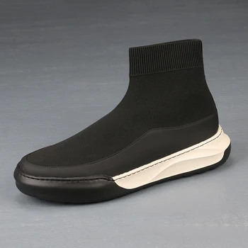 Модная мужская обувь TAFN, новые носки с высоким берцем на толстой подошве, модная обувь для молодых мужчин, модная пара повседневных настольных туфель