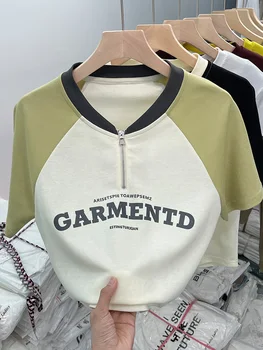 Женская футболка с принтом в стиле пэчворк Y2k, футболка с коротким рукавом, Корейский винтаж 90-х, Harajuku, Эстетичный Гранж, забавные футболки, летние топы