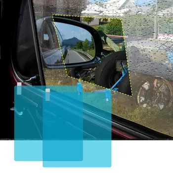Пара защитных пленок на боковое стекло автомобиля, Непромокаемая наклейка на автомобиль, Противотуманная мембрана, Антибликовая водонепроницаемая прозрачная пленка