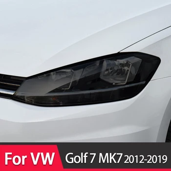 Аксессуары Защитная пленка для автомобильных фар Налобный фонарь Прозрачная Черная Наклейка TPU для Volkswagen VW Golf 7 MK7 2012-2019