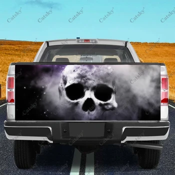 Наклейка с изображением темного черепа, защищающая багажник автомобиля, наклейка Vinly Wrap, наклейка для украшения капота автомобиля, наклейка для внедорожника