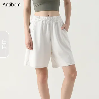 Прямые брюки Antibom, женские тонкие, свободного кроя, быстросохнущие спортивные шорты, повседневные шорты