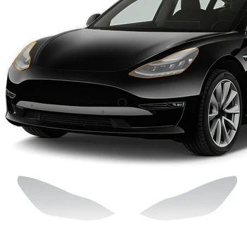 Для Tesla Модель 3 2017-2023 Автомобильная фара Защитная пленка для фары на стекло Пленка для зеркала заднего вида Невидимая прозрачная наклейка