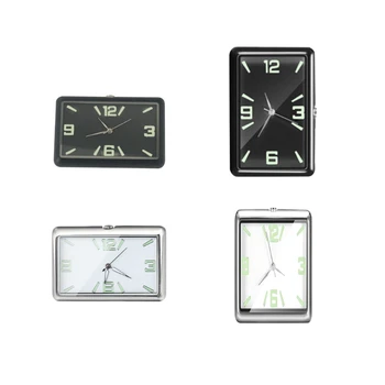 Черные и серебристые Автомобильные часы из цинкового сплава 2 цвета, автомобильные часы на выбор, наручные часы, часы для украшения автомобилей, интерьера.