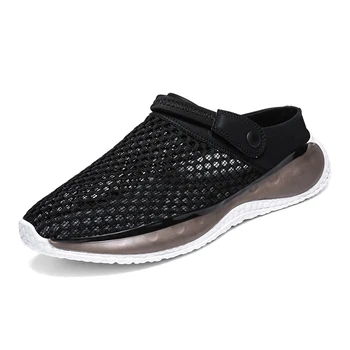 Модные тапочки большого размера Fanan 2023 Летние дышащие повседневные сетчатые туфли, уличная нескользящая мужская обувь, модная классическая обувь
