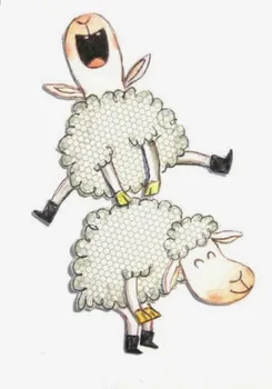 Металлическая режущая матрица в форме овцы в форме животного Сделай сам для украшения скрапбукинга