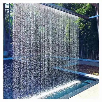Водяной занавес поток воды желоб водопад Постоянный ТОК дождевая завеса фонтанное оборудование водяной занавес пейзаж сад водная особенность стена