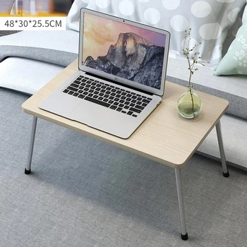 Meja Laptop Pemegang Berdiri Meja Belajar Meja Kayu Dilipat Meja Komputer untuk Tempat Tidur Sofa Teh Melayani Meja Berdiri