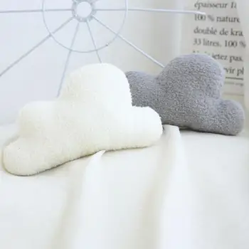 Уникальная Воздушная подушка с высокой эластичностью, Декоративная Однотонная подушка для спальни в скандинавском стиле Cloud Throw Pillow