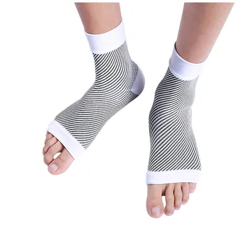Спортивные носки с защитой от усталости, противоскользящие носки с открытым носком, серые носки, эластичный бандаж для поддержки лодыжек, эластичные носки для йоги, ноющие носки