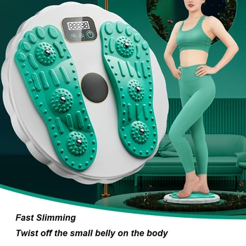Поворотный диск со счетчиком ЖК-дисплея, массажная пластина для ног, тренажер для фитнеса для дома, аэробика для похудения и укрепления тела