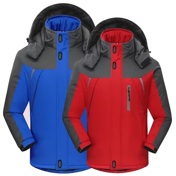 Модный спортивный костюм для пары, альпинизма на открытом воздухе, мужская осенне-зимняя ветрозащитная и водонепроницаемая плюшевая куртка