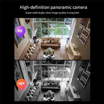 Беспроводная лампа с резьбой E27 Камера наблюдения 360 ° Мобильный телефон удаленного ночного видения Полноцветный сетевой монитор HD 1080P