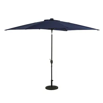 Nassau 8 ' темно-синий однотонный шестигранный зонт для патио со светодиодными лампочками