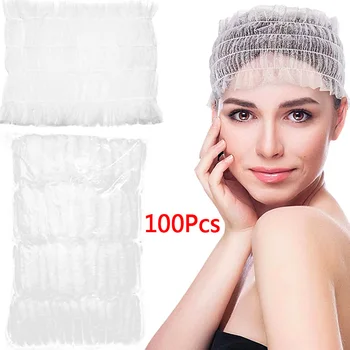 100 Штук одноразовых спа-повязок для лица, Эластичная Нетканая Мягкая лента для волос по уходу за кожей с удобной застежкой для женщин и девочек