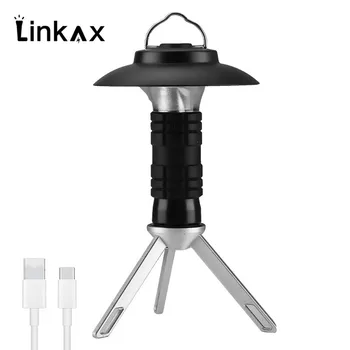 Светодиодный портативный фонарь для кемпинга, Многофункциональный светодиодный фонарь для палатки, лампа для подзарядки через USB, лампа для мастерской, аварийное оборудование для лагеря, лампа для улицы