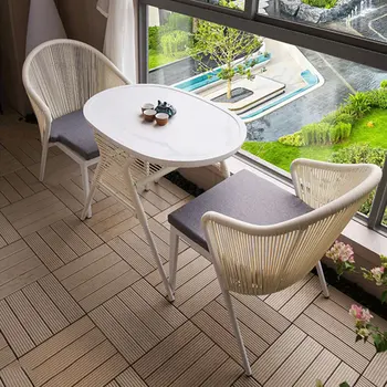 Современные наборы садовой мебели для улицы, простой набор столов и стульев для патио, журнальный столик для отдыха, ротанговый стул, набор из трех предметов