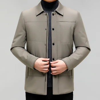Мужская зимняя куртка с хлопчатобумажной подкладкой, мужская осенне-зимняя модная брендовая теплая куртка с хлопчатобумажной подкладкой, повседневная куртка с лацканами cotto