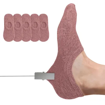 5 Пар повседневных носков на каждый день для мужчин и женщин с нескользящими силиконовыми однотонными носками, Эластичные вязаные носки для женщин, носок-лодочка