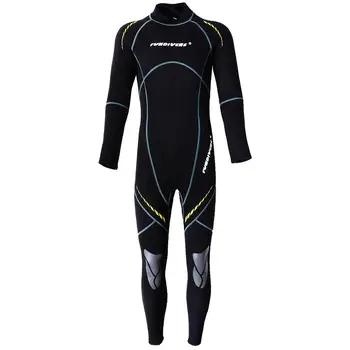 Мужской гидрокостюм 3 мм для серфинга, полный костюм для дайвинга, подводного плавания, защитный комбинезон для плавания, черный