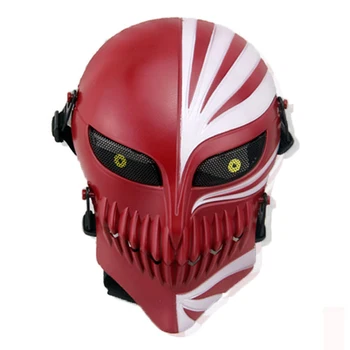 Смерть Ичиго Куросаки Отбеливающая маска черепа Военно-тактическая военная игра Пейнтбол Страйкбол Хэллоуин Полнолицевая Защитная маска