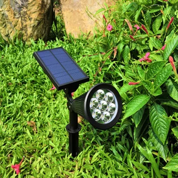 Торшеры на солнечных батареях Уличные парковые светодиодные прожекторы на лужайке во дворе Садовые фонари Красочные RGB торшеры