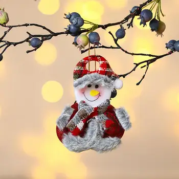 Рождественские принадлежности для рукоделия своими руками, Праздничная Рождественская ткань, Маленький Кулон, Снеговик, Санта-Клаус, Мишка для рождественских елок
