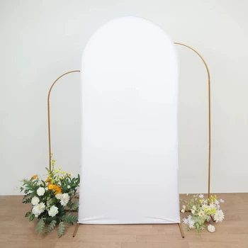 Белая подставка-арка для свадебного декора Двусторонняя подставка-арка Закрывает тканевый фон для дня рождения, детского душа, свадебного фона